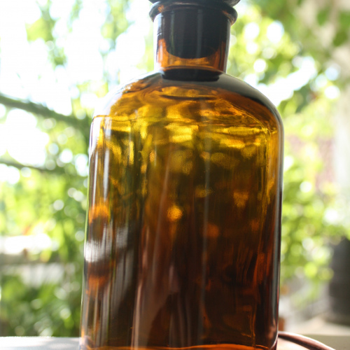 Apothekerflasche, 500 ml, Braunglas, Enghals (10er Pack)