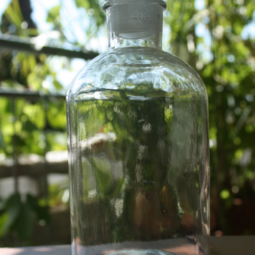 Apothekerflasche, 1 L, Weißglas, Enghals (3er Pack)