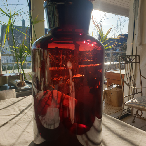 Apothekerflasche, 2,5 L, Braunglas, Weithals (2er Pack)